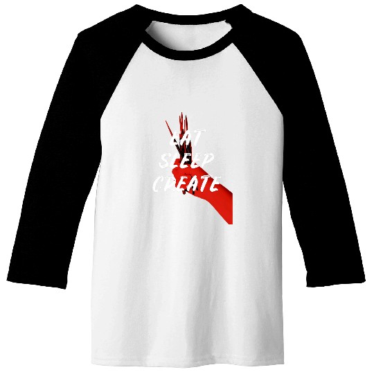 Eat Sleep Create Motivated Artist Painter Baseball Tees