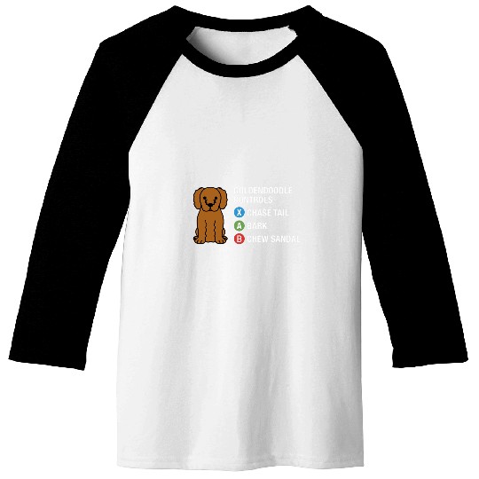 Goldendoodle Controls Dog Baseball Tees