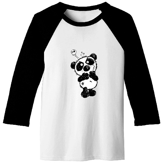 Grumpy Giant Panda I Panda Bear Comic I Panda Fun Cartoon Baseball Tees