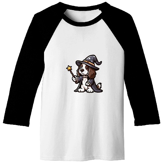 English Springer Spaniel Wizard Funny Dog Magic Baseball Tees