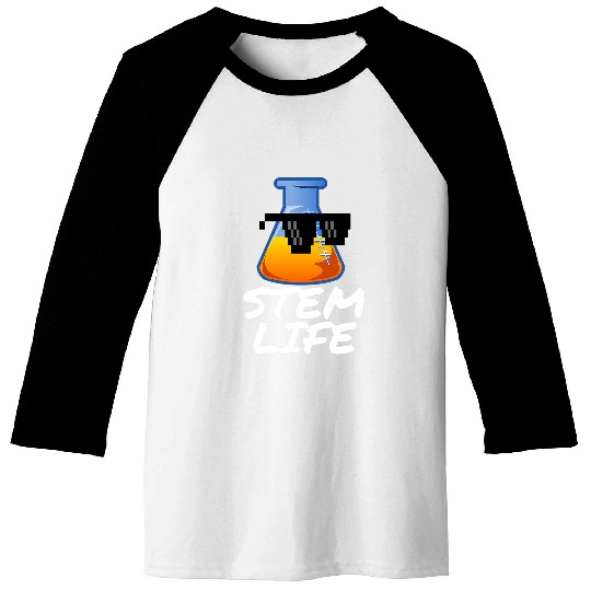 STEM LIFE SCIENCE TECHNOLOGY ENGINEERING MATH BEAKER Baseball Tees
