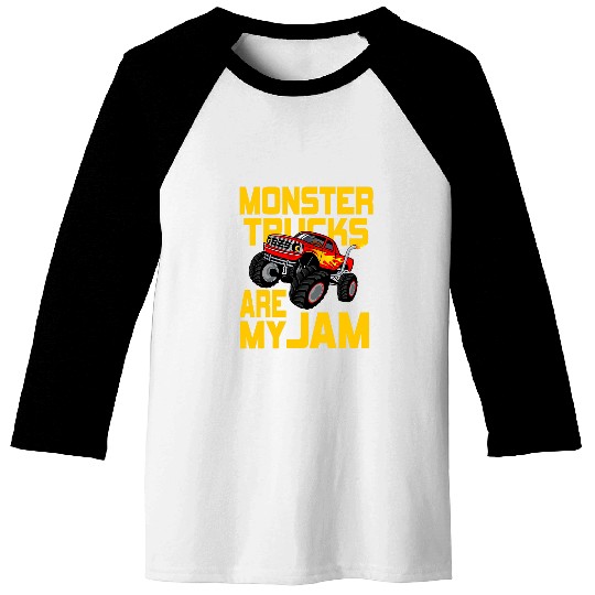 Monster Trucks Are My Jam vintages Retro 210 Baseball Tees