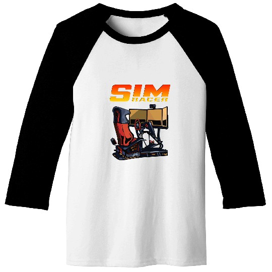 Sim Racer Sim Racing Games Driving Simulator Gamer Baseball Tees