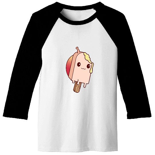 Popsicle Snail Dripping Ice Cream Lovers Baseball Tees