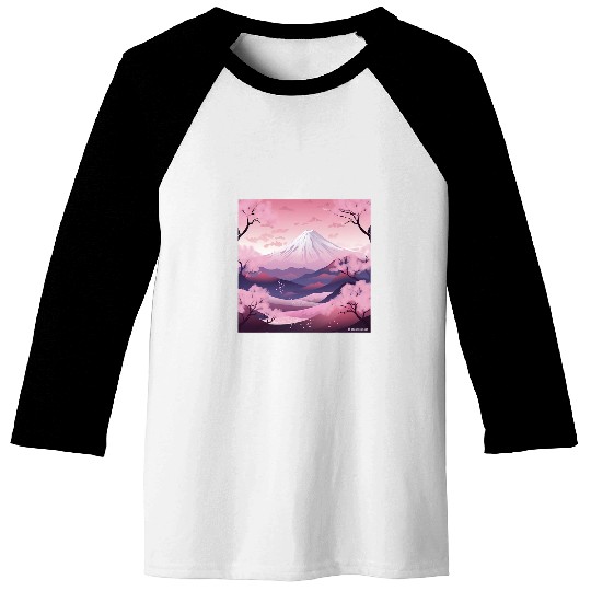Soft Symphony Peaks Pastel Blossom Ballet on Mountain Canva Baseball Tees