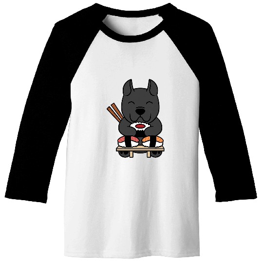 Sushi Cane Corso Dog Baseball Tees