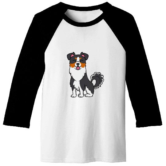Mini Aussie Miniature Australian Shepherd 3 Baseball Tees