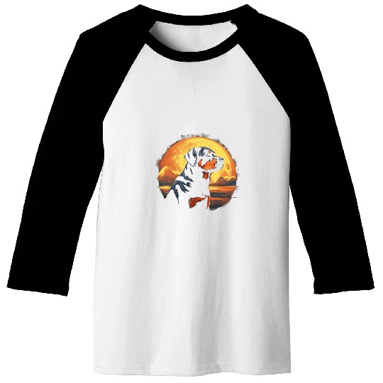 Rottweiler With Full Moon in Background Dog Lover Baseball Tees