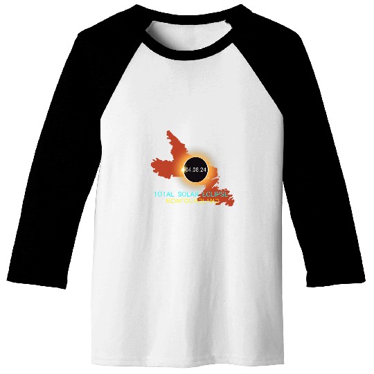 Newfoundland Total Solar Eclipse 040824 Canada Souvenir Baseball Tees