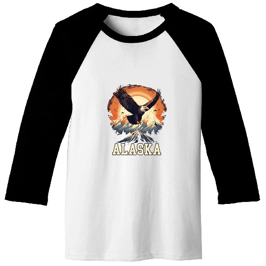 Glacier Mountain Landscape Alaskan Wildlife Alaska Eagle Baseball Tees