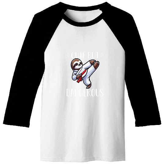Sloth Cute But Dangerous 3 Baseball Tees
