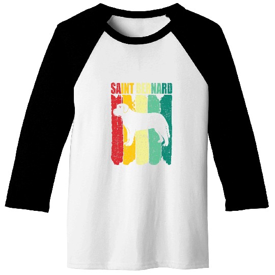 Saint Bernard Retro vintages 70s 80s Style 3 Baseball Tees