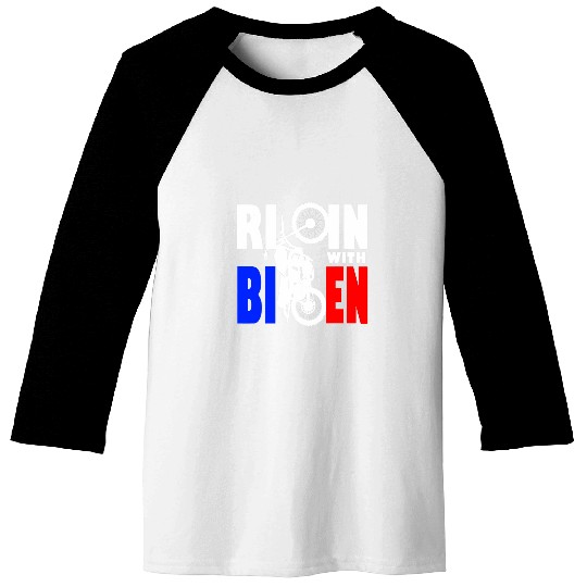 Ridin With Biden Motorcycle Cool Uncle Joe President 2 Baseball Tees