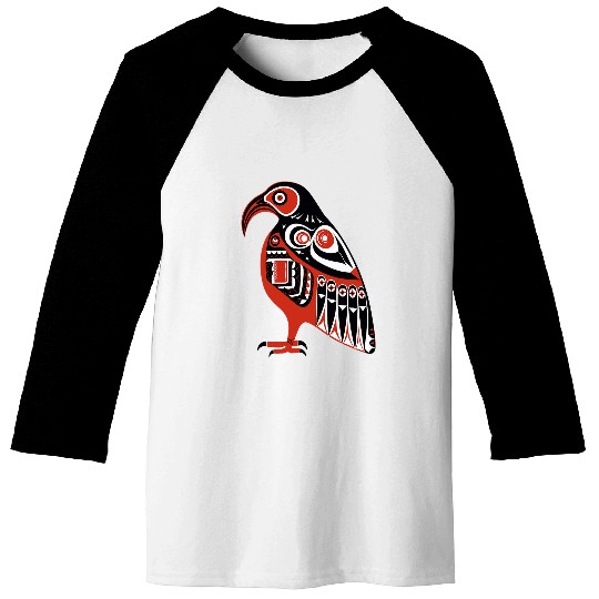 Supernatural Bird Native American Northwest Coast Art Baseball Tees