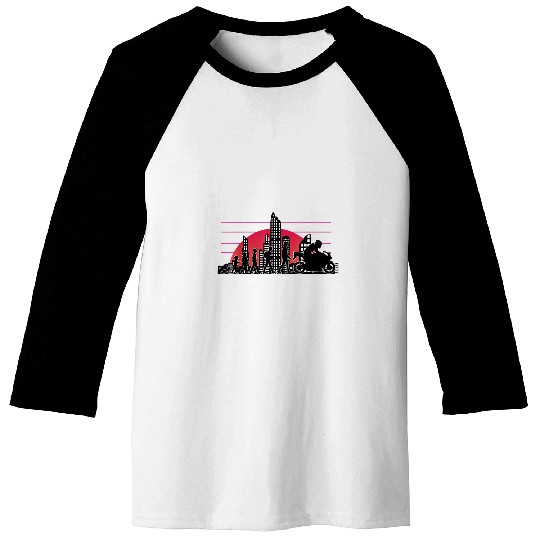 Motorcycle Evolution vintages 80s Retro Biker Motorcyclist 22 Baseball Tees