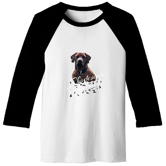 Rhodesian Ridgeback geometric drawing Baseball Tees