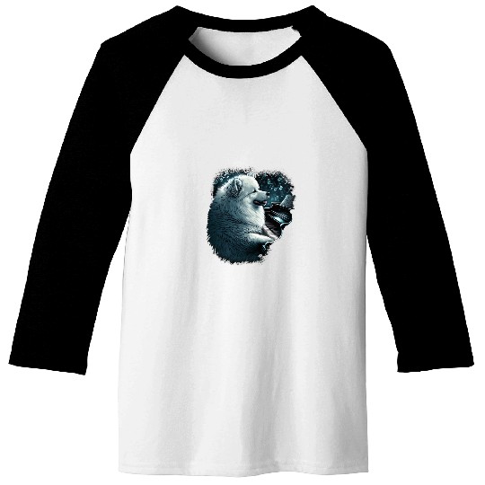 Piano playing Samoyed Baseball Tees