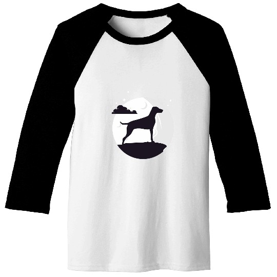 Weimaraner Dog Retro 33 Baseball Tees