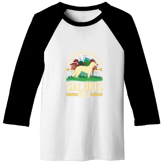 Saluki Gazelle Dog Persian Greyhound Baseball Tees