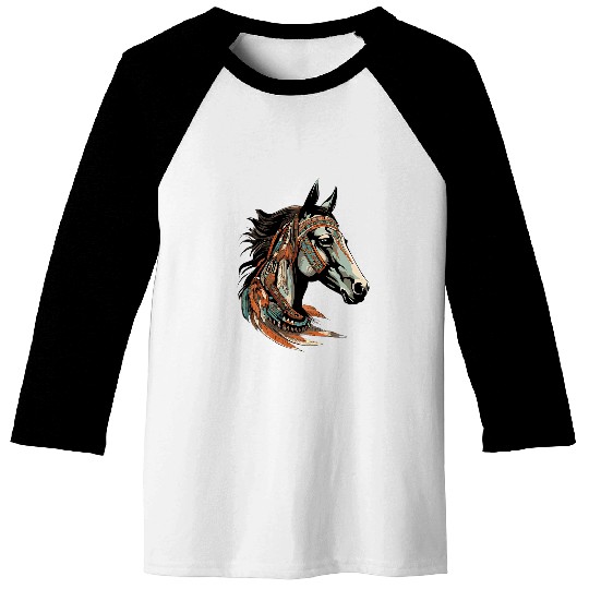 Native American Horse Totem Baseball Tees