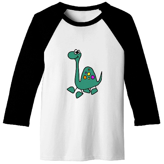 Smileteesanima Funny Brontosaurus Dinosaur Stick Figure Art Baseball Tees