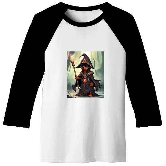Miniature Pinscher Wizard Funny Dog Magic 3 Baseball Tees
