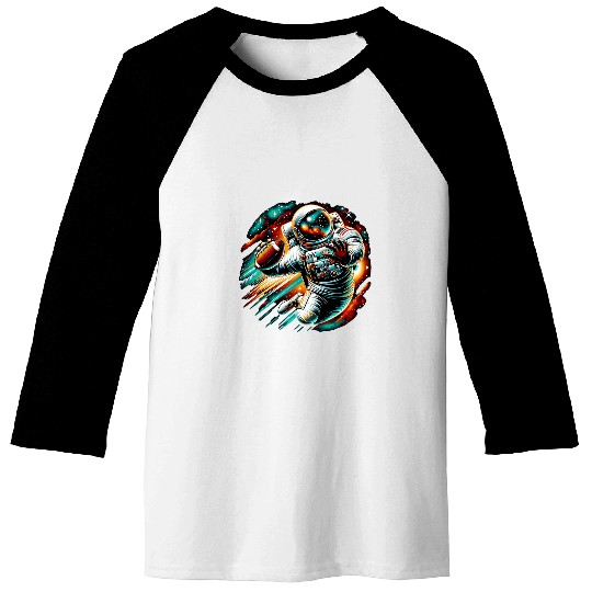 Space Quarterback Astronaut For Football Player Kid Adults Baseball Tees