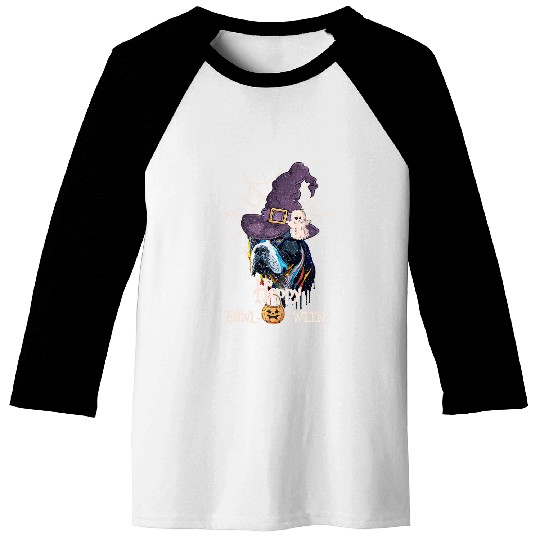 Pitbull Witch Happy Howl O Ween Pumpkin Halloween Pittie Dog Baseball Tees