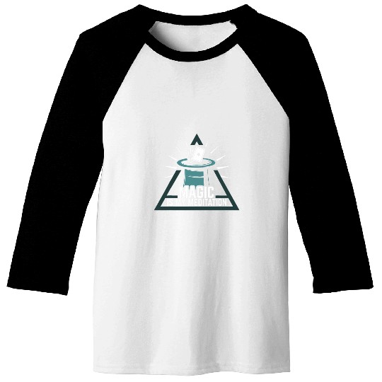 Magic Meditation Magician Sleight of Hand Trick Illusion Baseball Tees