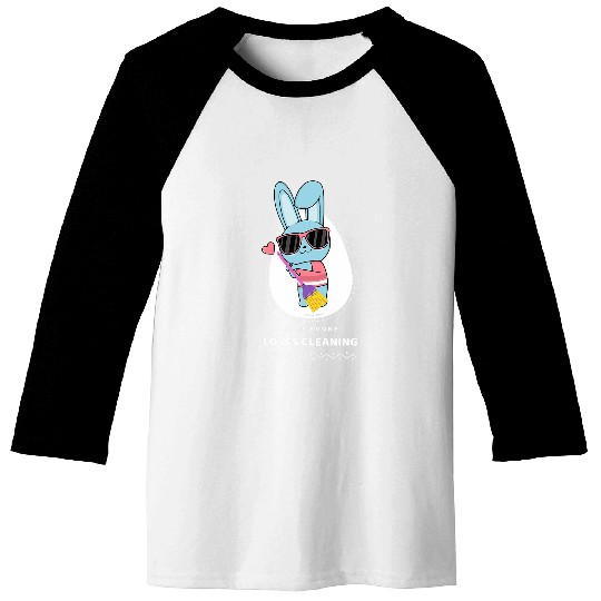 Some Bunny Loves Cleaning Fun Easter Housekeeping Janitor Baseball Tees