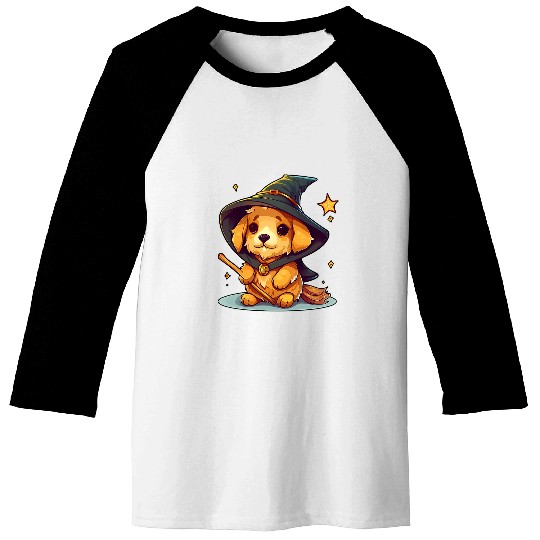 Magical Wizard Golden Retriever Baseball Tees