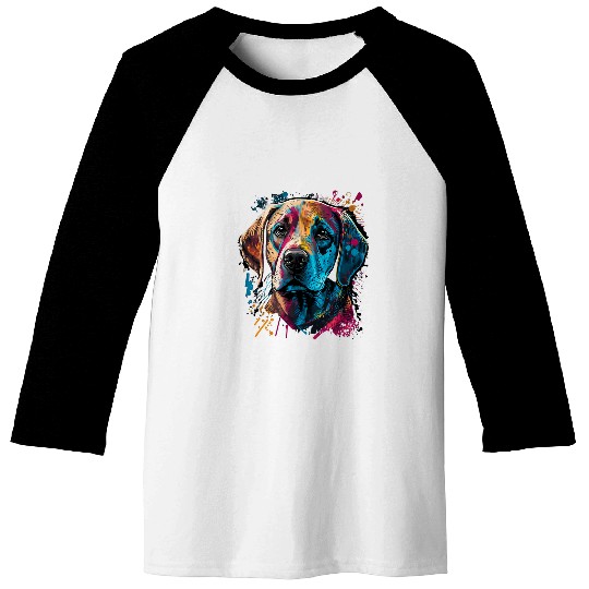 Labrador Lab Dog Lover Splash Graffiti Art Pet 28 Baseball Tees