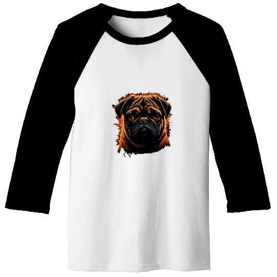 Pug Colorful 8 Baseball Tees