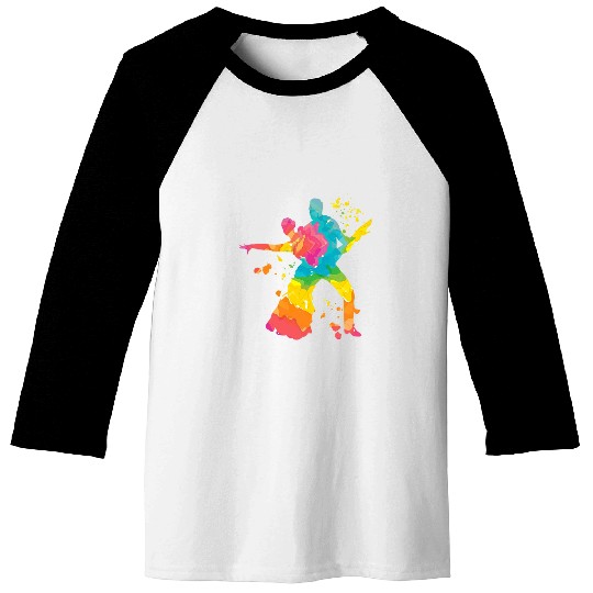 Latin Dancing Couple Watercolor Rumba Dancer 22 Baseball Tees
