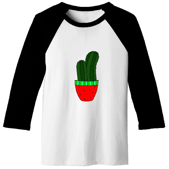 Watermelon Pot With Cucumber Cacti Baseball Tees
