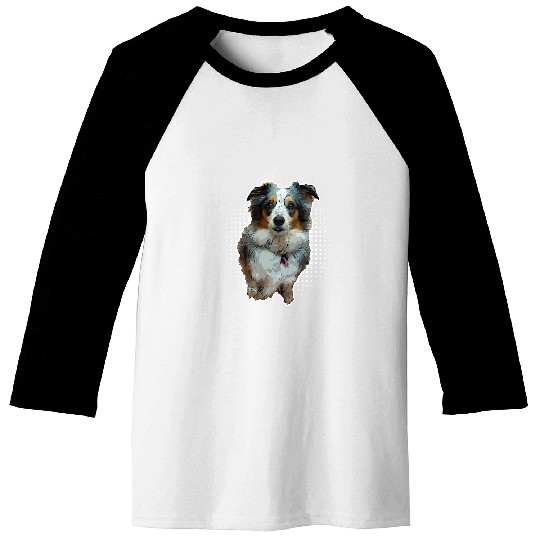 Mini Aussie Australian Shepherd Blue Merle Baseball Tees
