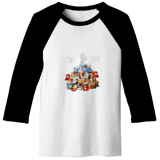Funny Skeletons Hand Im Okay Postal Worker Baseball Tees
