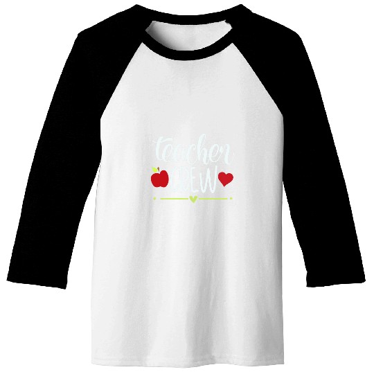 Teacher crew cute teaching school student apple gift tee Baseball Tees