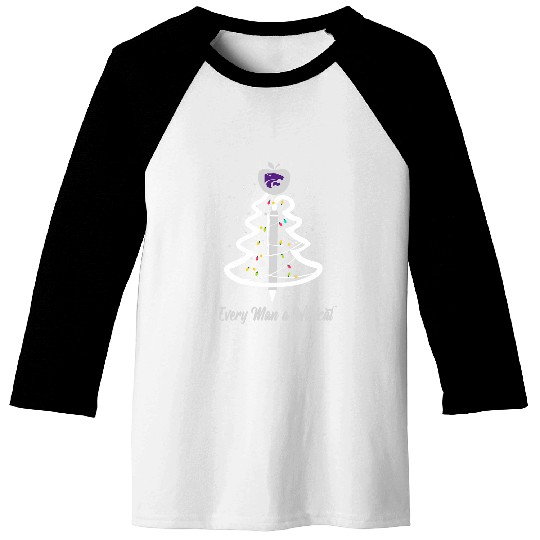 Kansas State Wildcats Christmas Teacher Pen Christmas Tree Baseball Tees