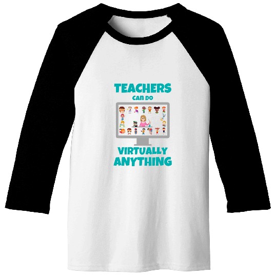 Teacher Appreciation Gift From Student Funny Virtual Online Baseball Tees