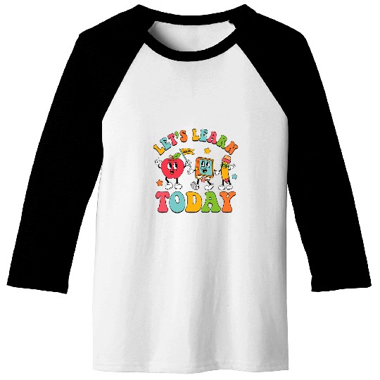 Retro Lets Learn Today Kindergarten Teacher Back To School Baseball Tees