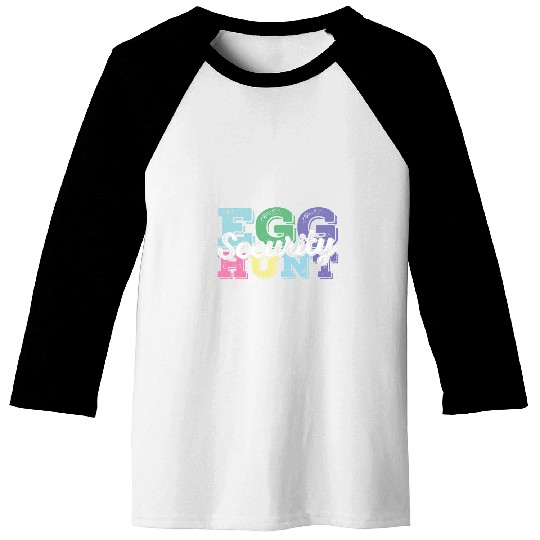 Egg Hunt Security Retro Easter Egg Hunt Supervisor Easter Baseball Tees