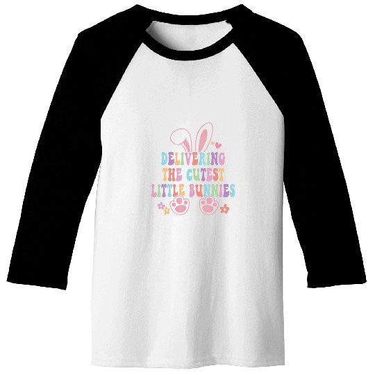 Labor And Delivery nurses Easter Bunny LD nurses Easter Day Baseball Tees