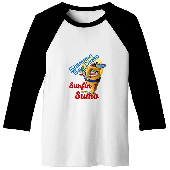 San Diego Surfing Slammin BadSurfin Sumo Baseball Tees
