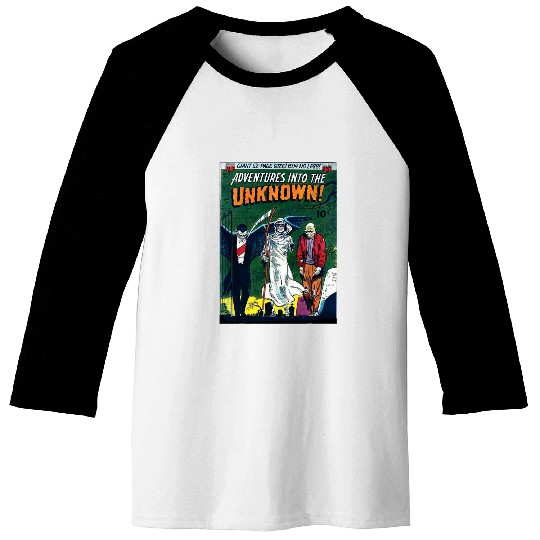 Halloween Horror vintages Vampire Grim Reaper Comic Book Baseball Tees