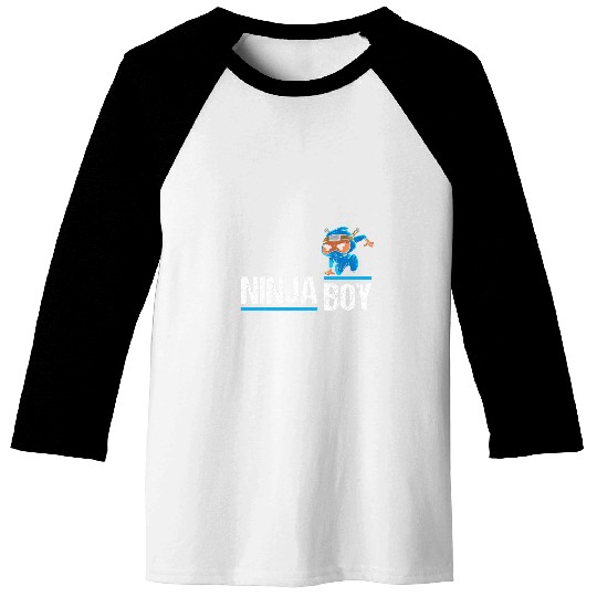Cute Ninja Boy design youth karate and Ninja Baseball Tees