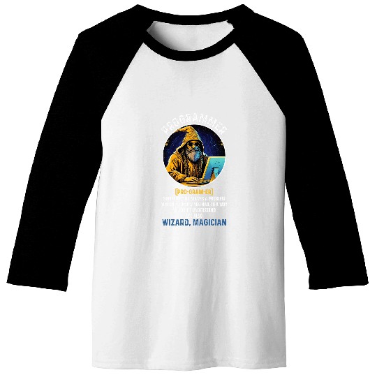 Funny Programmer Definition Coding Information Technology Baseball Tees