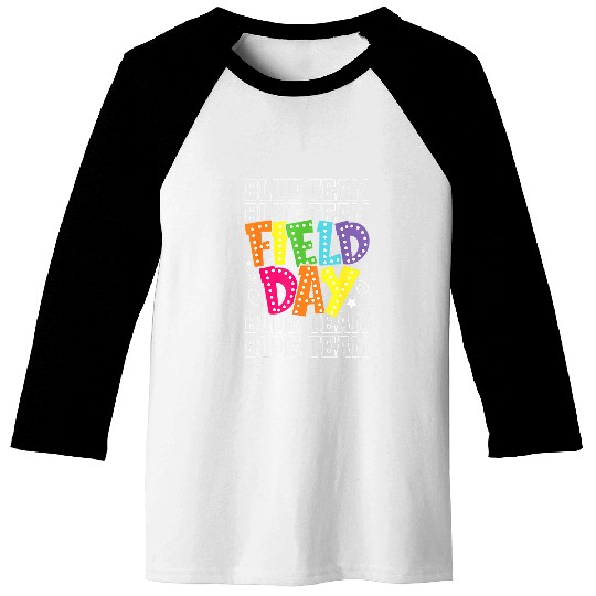 field day blue team color camp team game competition Baseball Tees