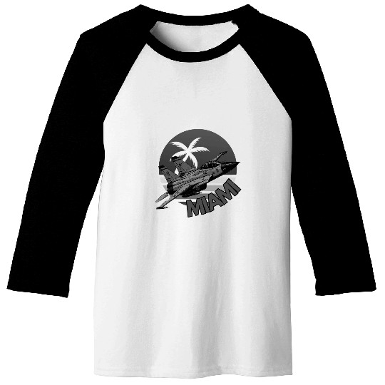 Fighter US Jet Fighter Jet Plane Pilot American MIAMI FL Baseball Tees