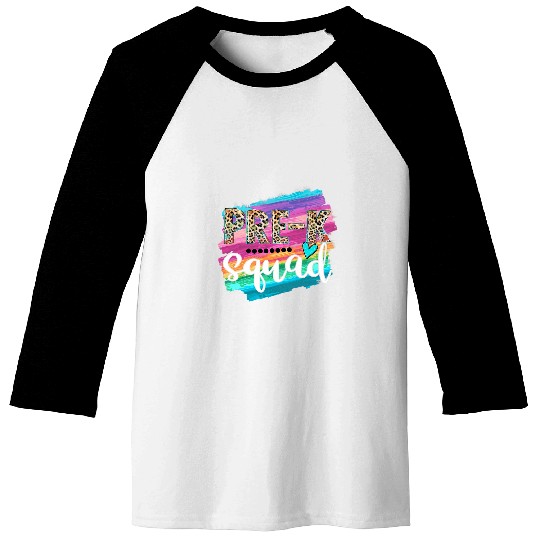 PreK Squad Leopard Print Back To School Teacher Student Baseball Tees